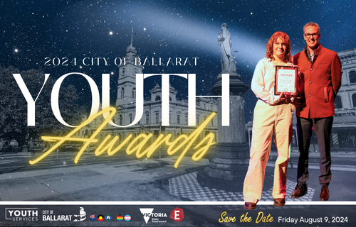 Youth Awards 2024 image with town hall in the background