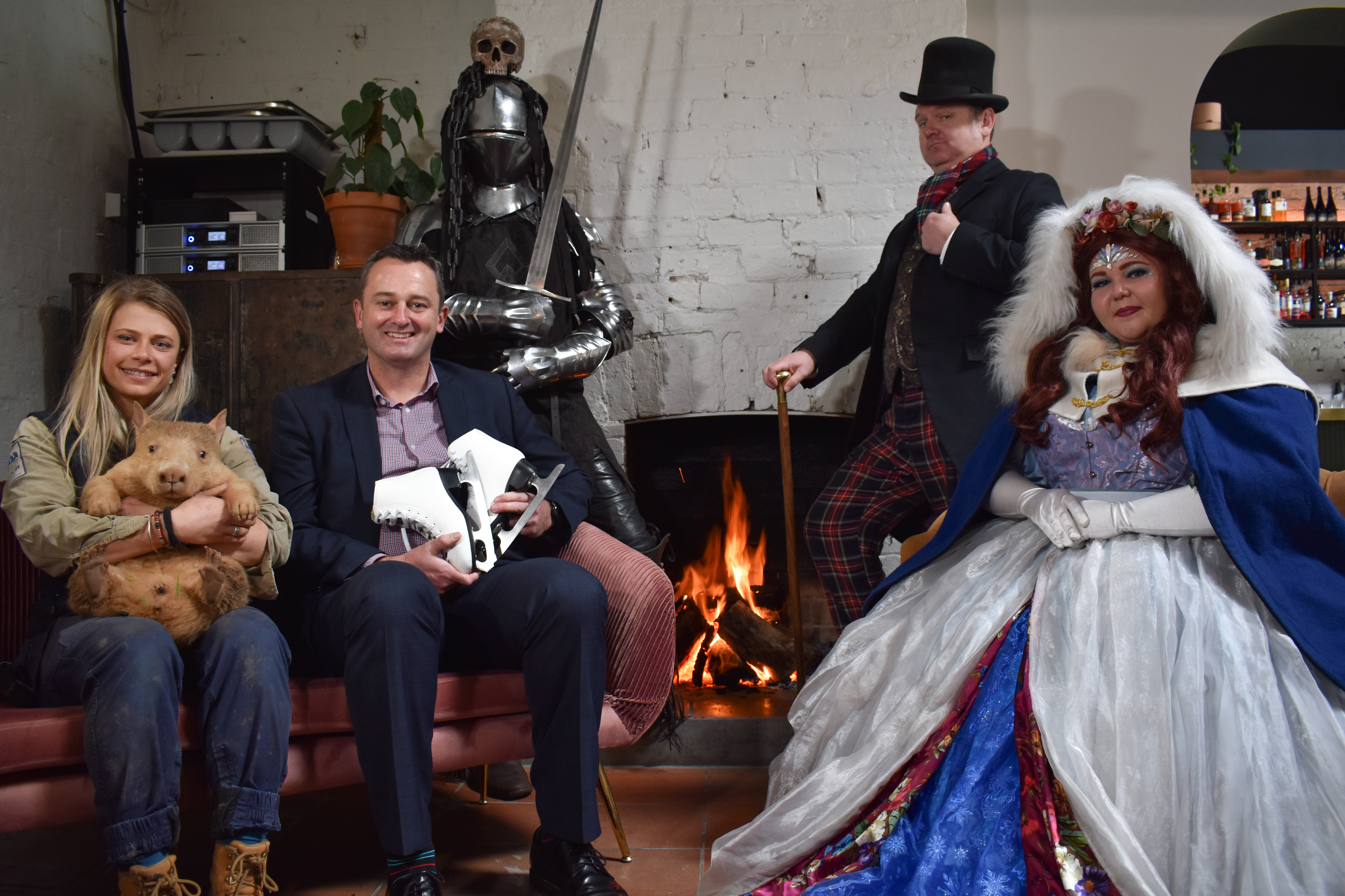 Mayor Daniel Moloney with representatives from BWP, Sovereign Hill, Kryal Castle