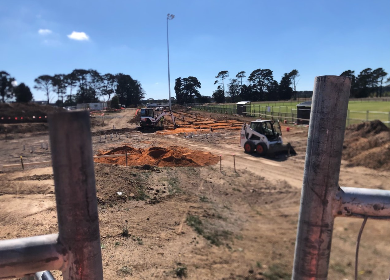 Construction at Wendouree West Community Hub