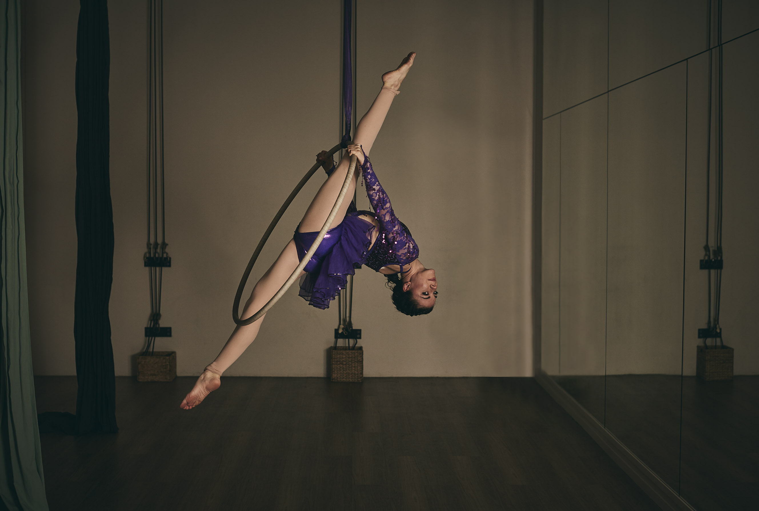 Emerging aerial performer Suraya Lewis.