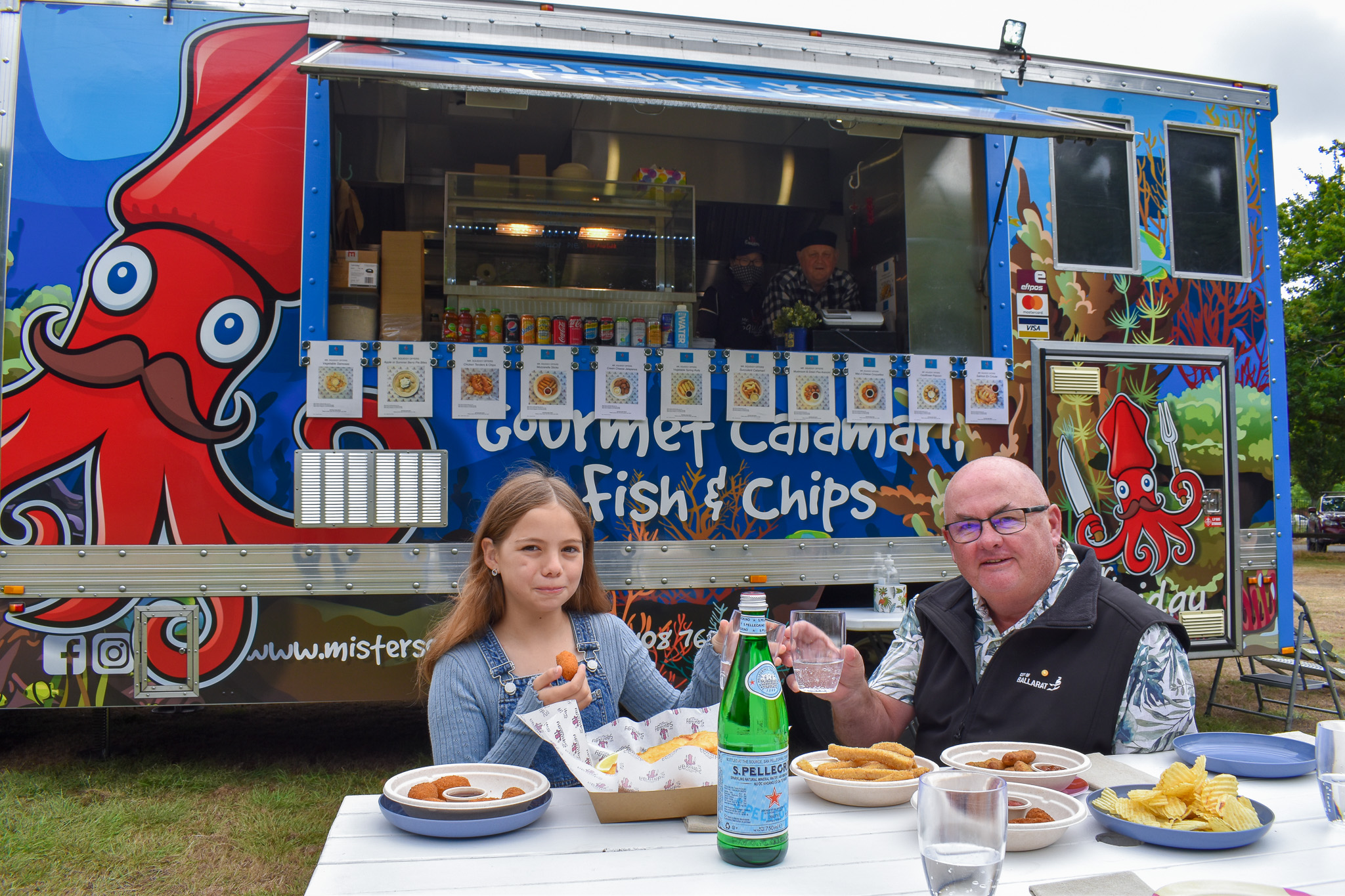 Ava Brookes with City of Ballarat Mayor, Cr Des Hudson promoting the Picnic in the Park.