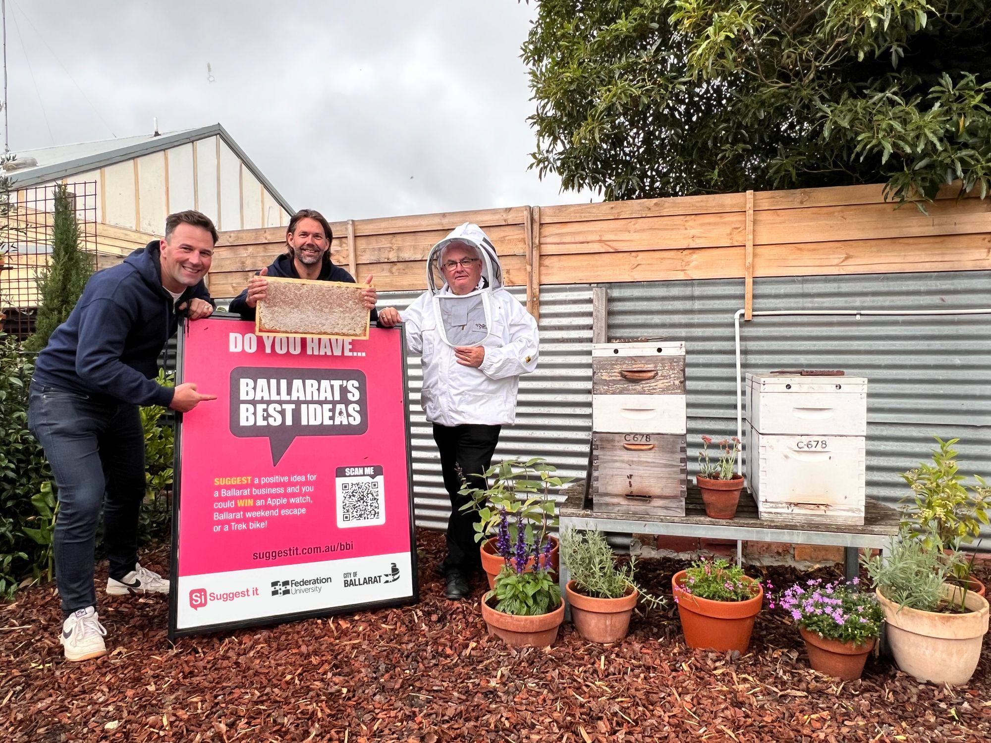 Generic image of Ballarat's Best Ideas with Mayor Cr Des Hudson at Backyard Beekeeping