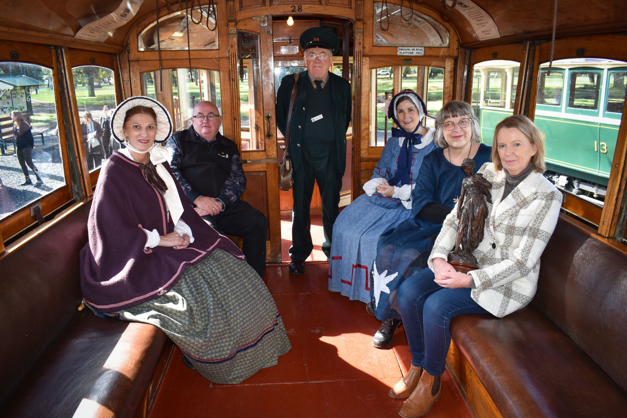 Mayor Des Hudson at Tramway Museum for launch of Ballarat Heritage Festival