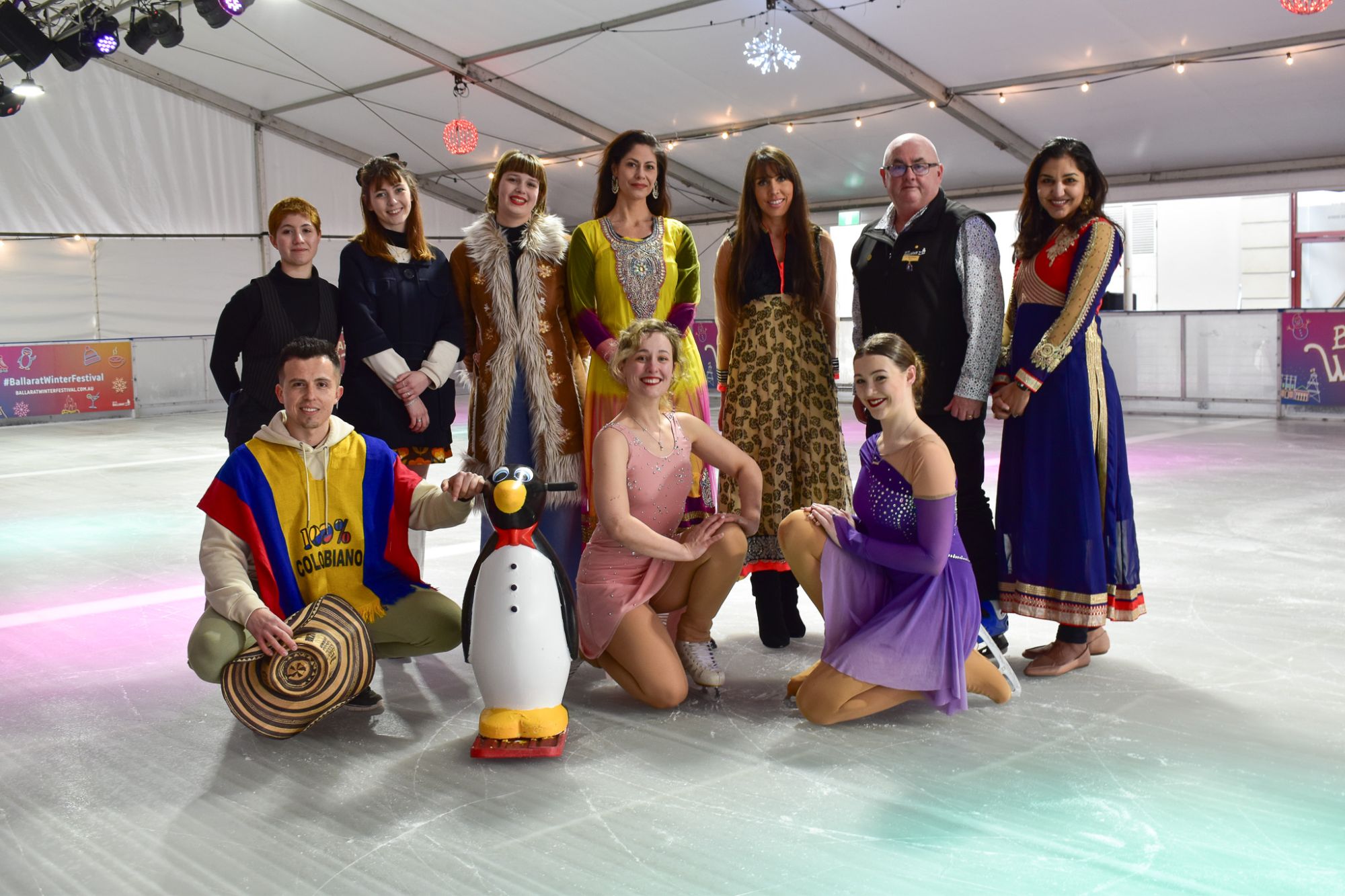 Launch of Ballarat Winter Festival ice skating rink.