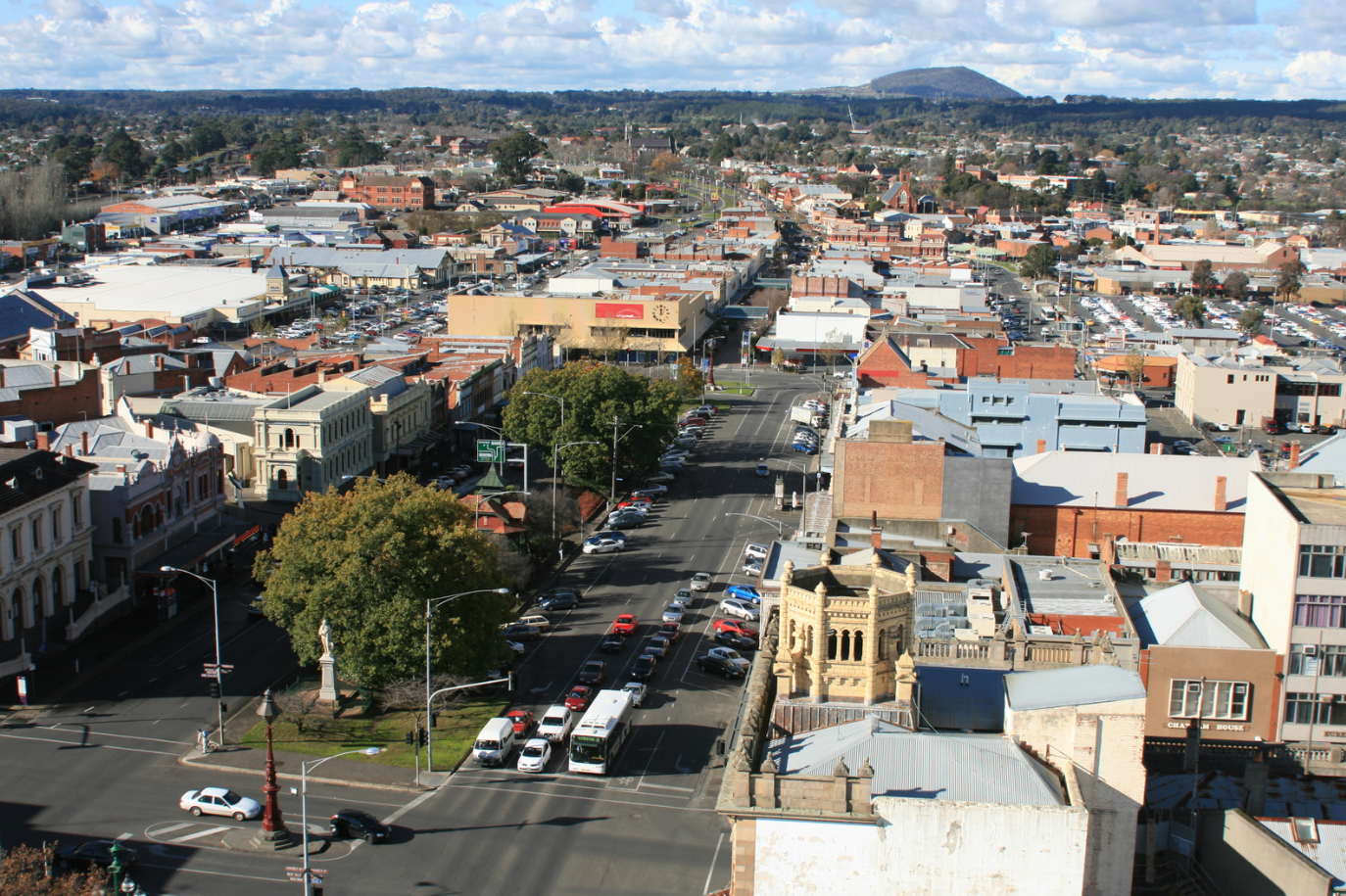 View of Ballarat CBD