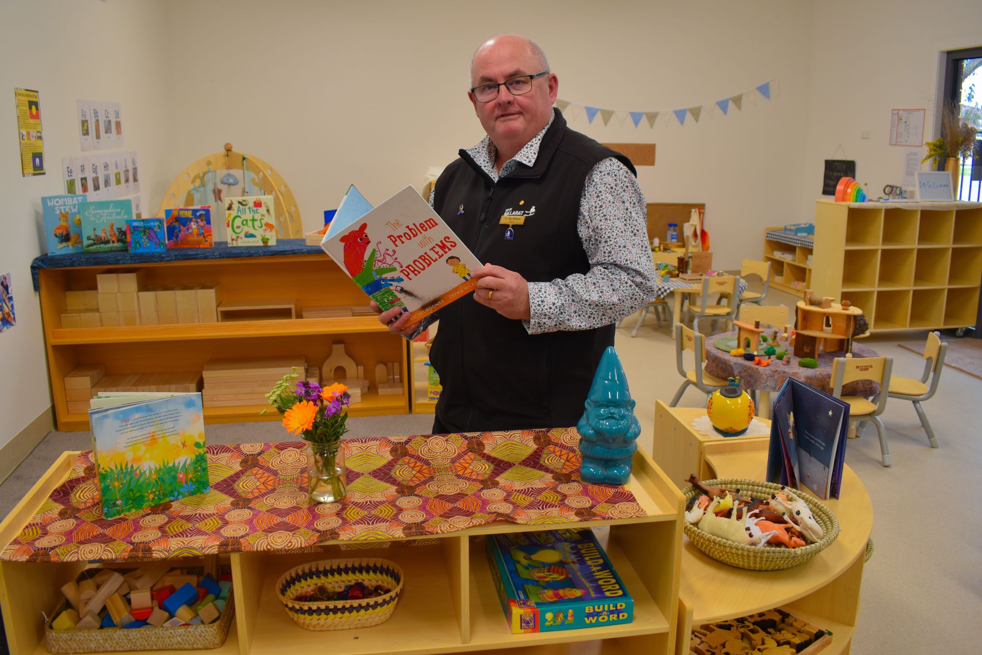 City of Ballarat Mayor, Cr Des Hudson at the opening of the Rowan View Children’s Centre. 