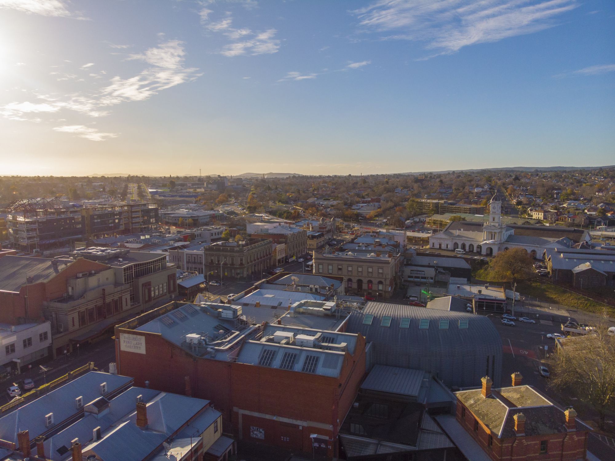 Ballarat CBD from the air