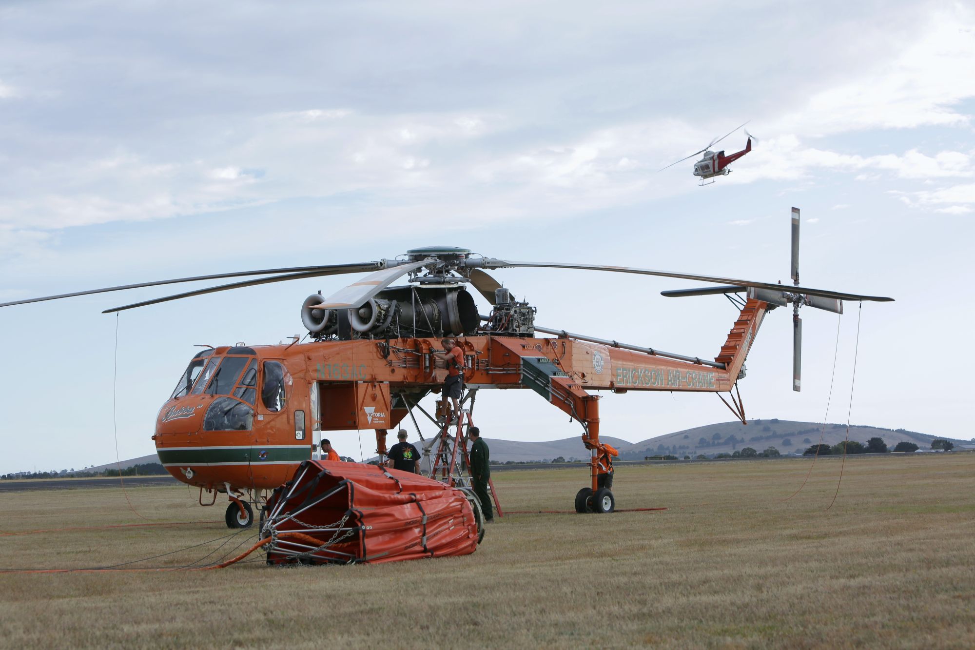 Generic image of emergency management aircraft Emergency aircraft at the Ballarat Airport during the response to the Bayindeen Bushfire