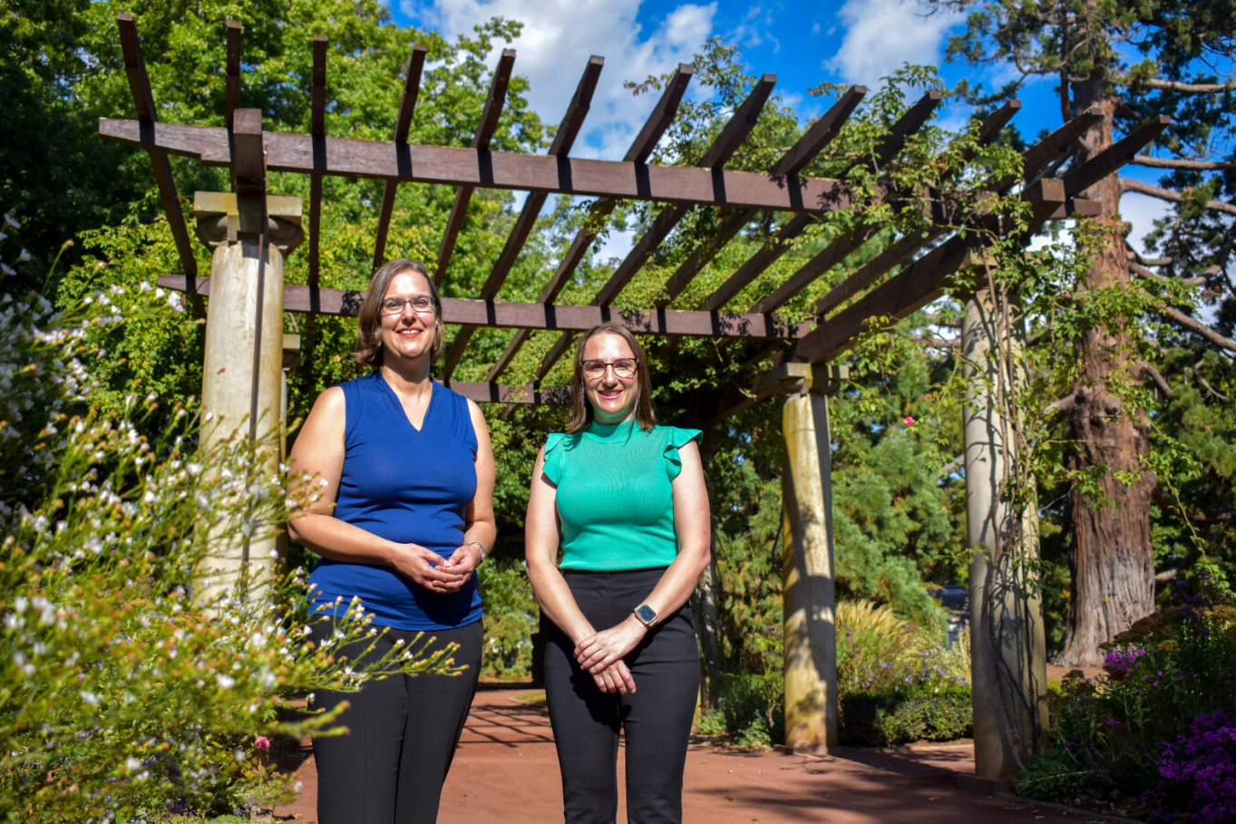 Landscape architect Andrea Proctor and City of Ballarat Councillor Amy Johnson