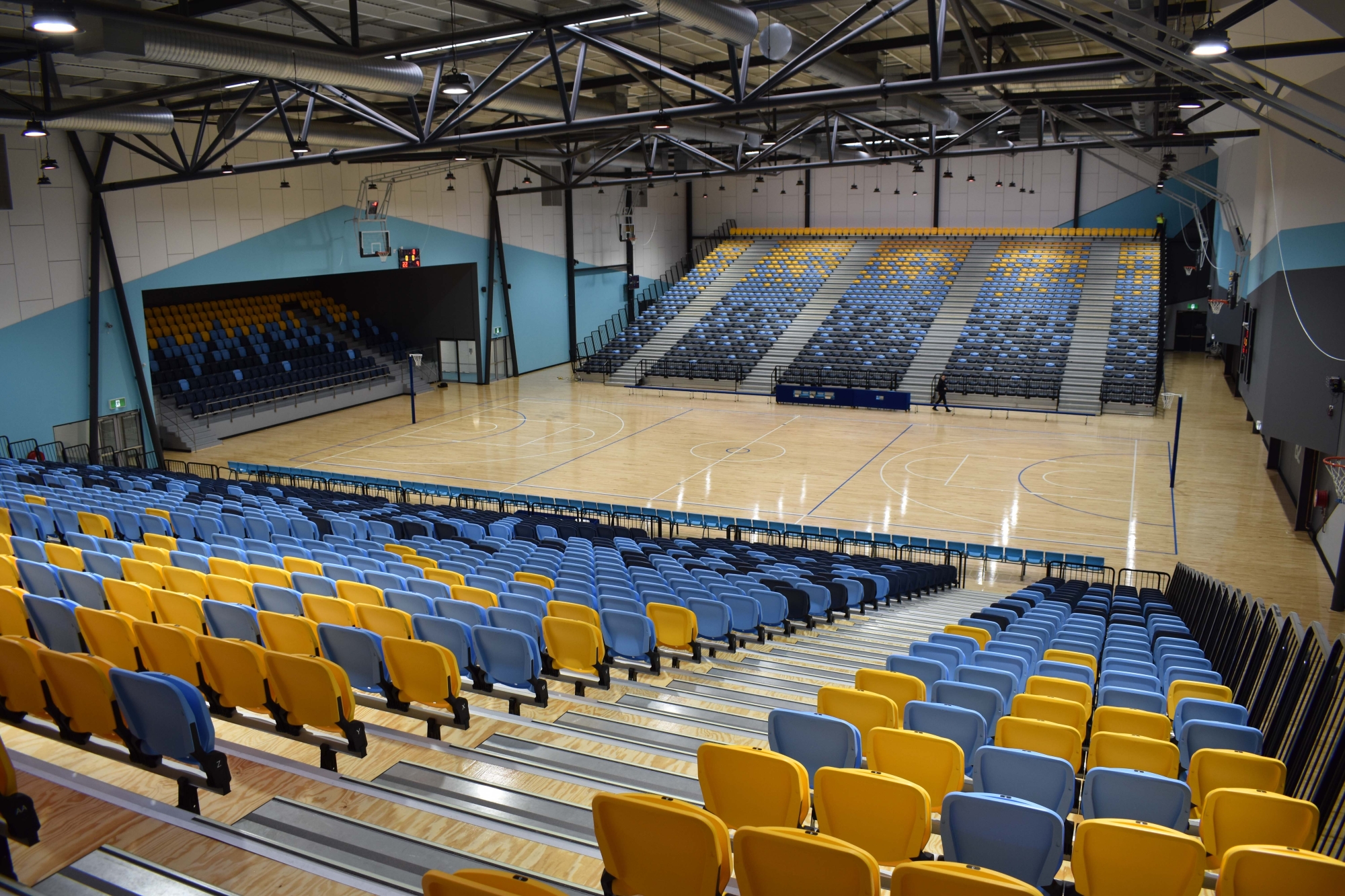 Basketball court at the Ballarat Sports and Events Centre (Selkirk Stadium)