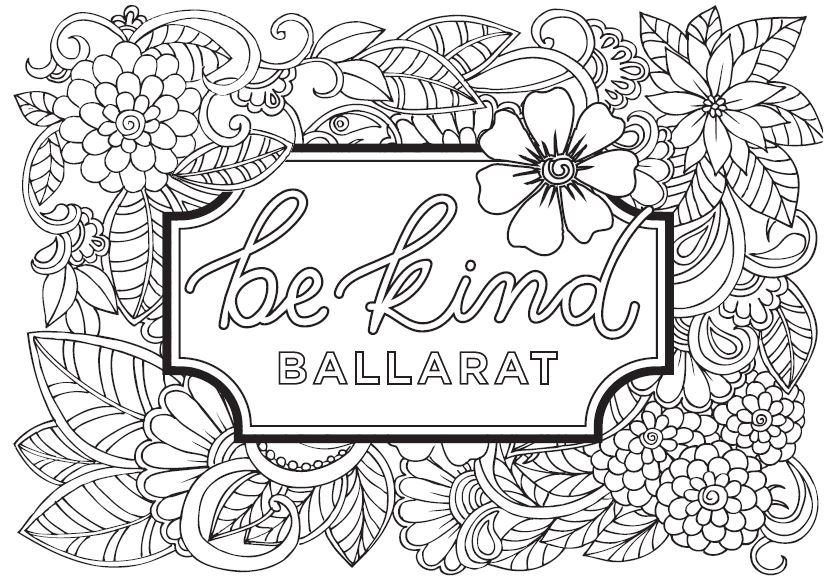 Be kind Ballarat Colour In