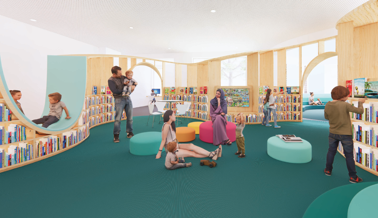 Render of the Ballarat Library redevelopment