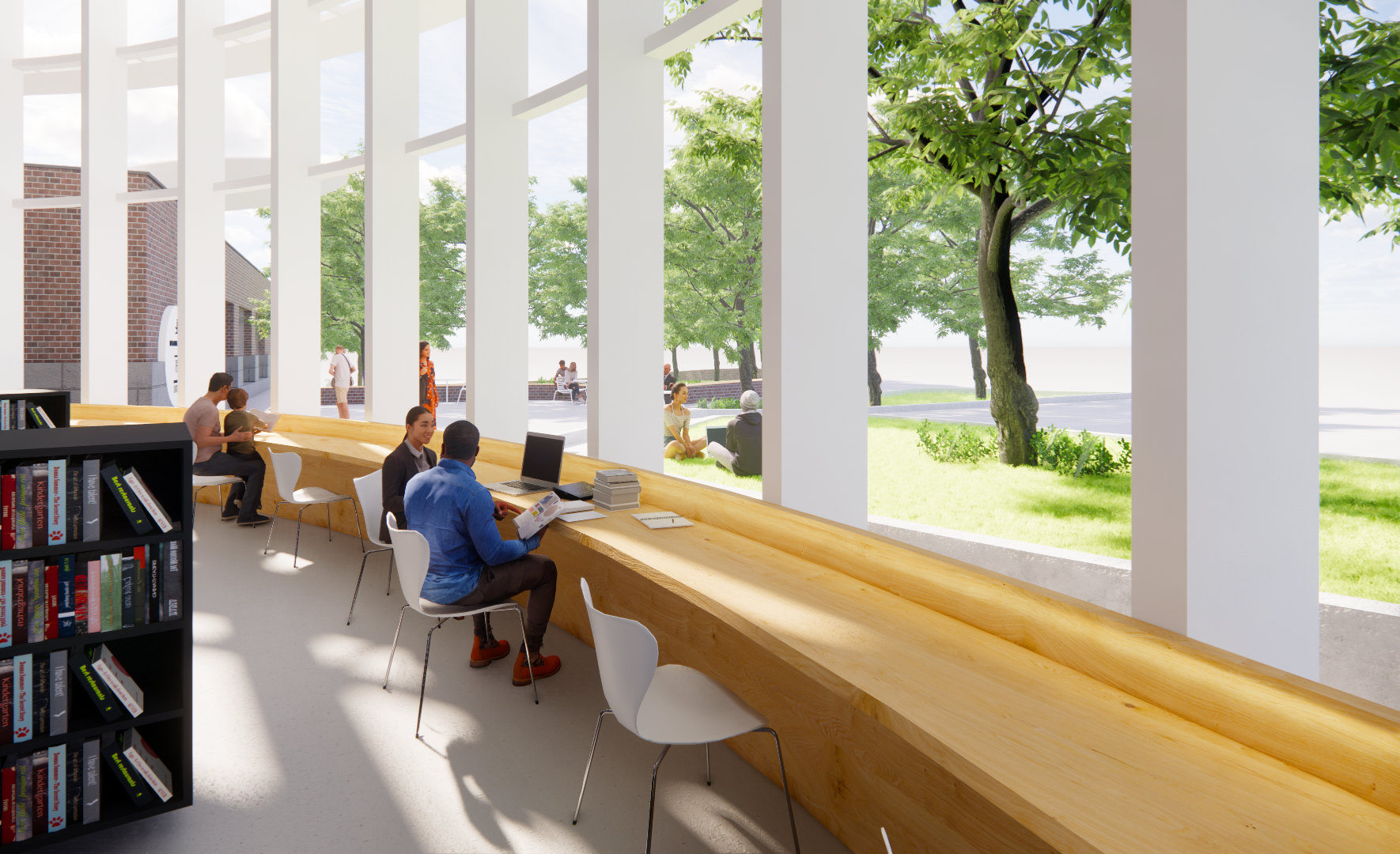 artist impression of the new library space