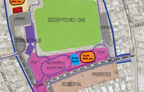 Site plan for Wendouree West Recreation Reserve redevelopment