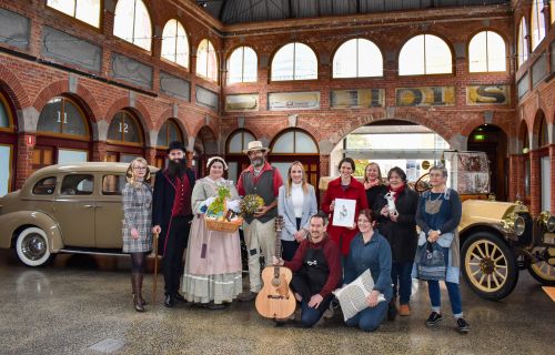 Heritage Festival representatives inside the Ballarat Mining Exchange Building