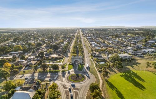 Generic photo aerial of Sturt Street and Avenue of Honour, Arch of Victory and Alfredton