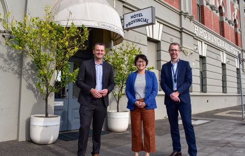 Generic photo group of people in front of the Provincial Hotel 