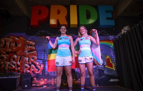 Western Bulldogs AFLW players launch their Pride guernsey