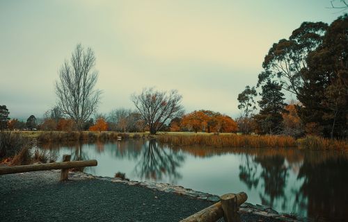 Image of Lake 2 and surrounds at Victoria Park, Ballarat, which will be the future site of the Continuous Voices Memorial for survivors of sexual abuse 