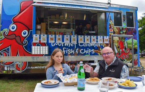 Ava Brookes with City of Ballarat Mayor, Cr Des Hudson promoting the Picnic in the Park.