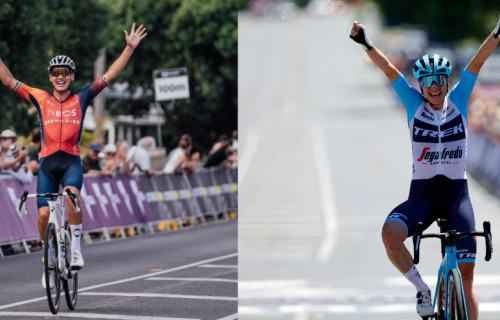 Road Nationals winners Luke Plapp and Brodie Chapman.