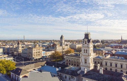 Generic photo Ballarat Town Hall and city centre