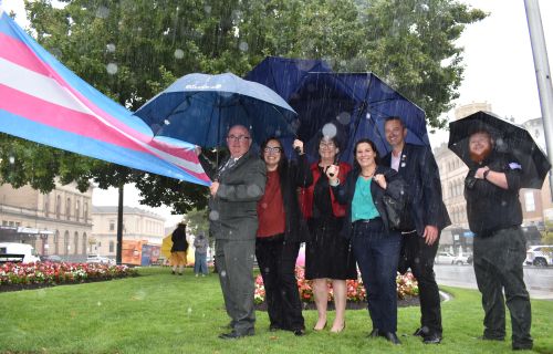 City of Ballarat Mayor Cr Des Hudson, Member for Eastern Victoria Harriet Shing, Minister for Infrastructure, Transport and Regional Development of Australia Catherine King, Member for Wendouree Juliana Addison, Cr Daniel Moloney and Markus Middling. 