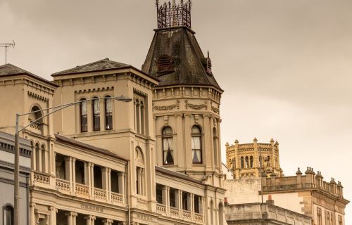 Golden heritage building tops in Ballarat