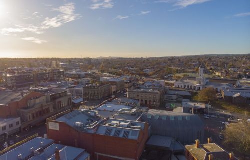 Ballarat CBD from the air