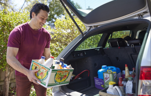 Dispose toxic household chemicals