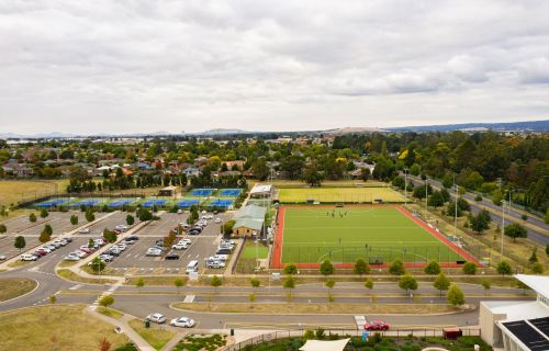 Aerial photo of Prince of Wales Park hockey facility