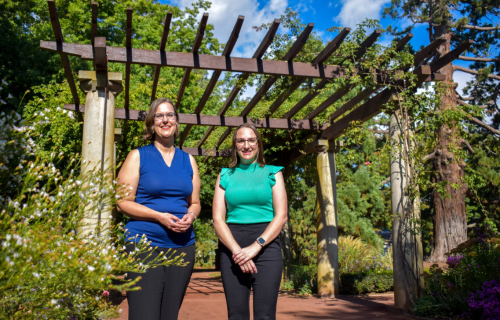 Landscape architect Andrea Proctor and City of Ballarat Councillor Amy Johnson