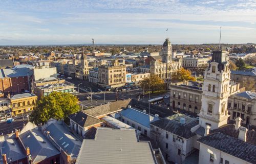 Generic image of aerial Ballarat streetscape