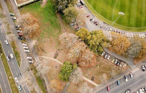 Aerial image of the propose site, corner of Sturt and Pleasant streets
