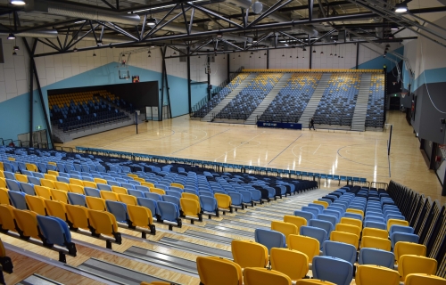 Basketball court at the Ballarat Sports and Events Centre (Selkirk Stadium)