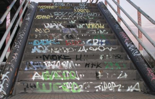 Graffiti on steps