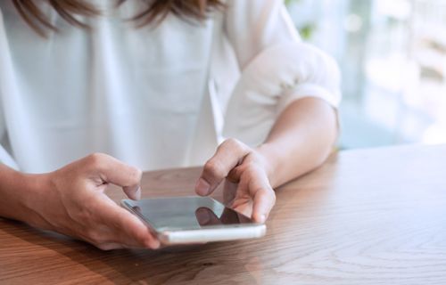 Person using mobile phone