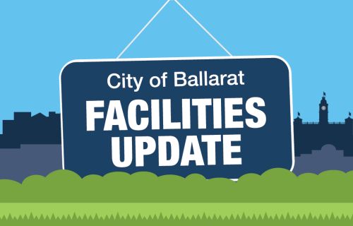 Graphic tile of City of Ballarat facilities update