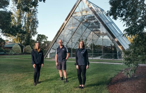 Image of Botanical Gardens staff in the gardens
