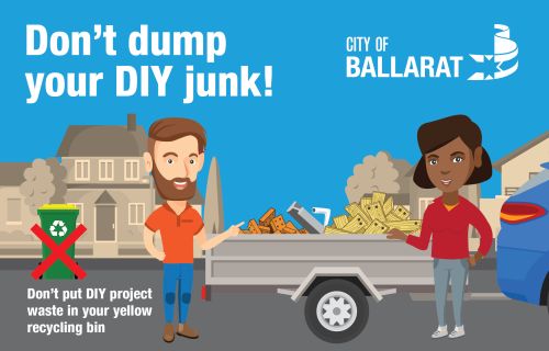 Image of people taking DIY junk to the tip