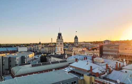 Ballarat city skyline