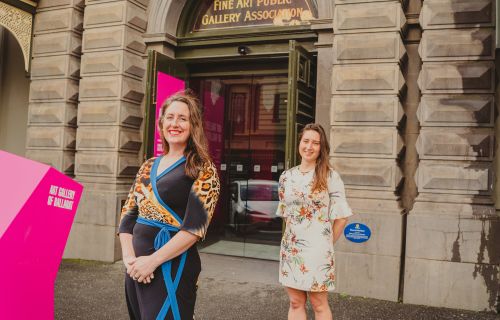 City of Ballarat Heritage Advisor Annabel Neylon and Executive Manager Development Facilitation Joanna Cuscaden inspect the city's rich heritage in Lydiard Street.