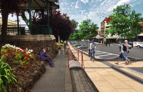 Artist rendering of Sturt Street Shared Path near Lydiard
