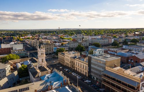 Ariel view of Ballarat CBD