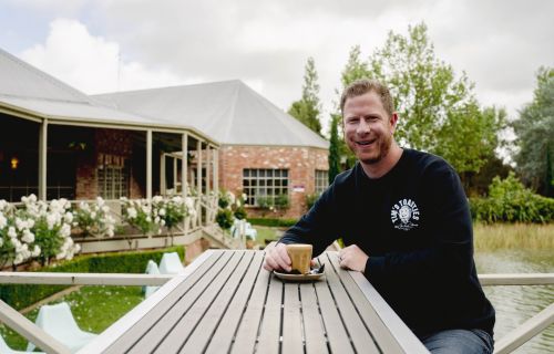 Ballarat chef Tim Bone enjoys a coffee at Azzuri