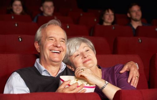 Senior couple at the cinemas