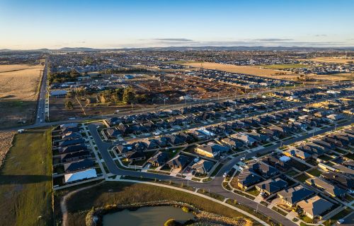 aerial photo taken over Alfredton West