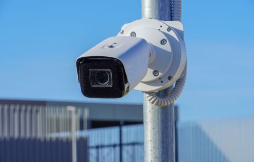 image of up close CCTV camera
