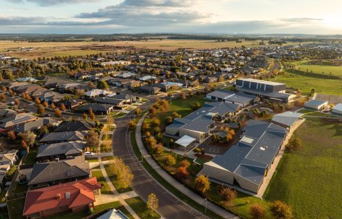 Lucas Aerial photo or housing area taken in 2024