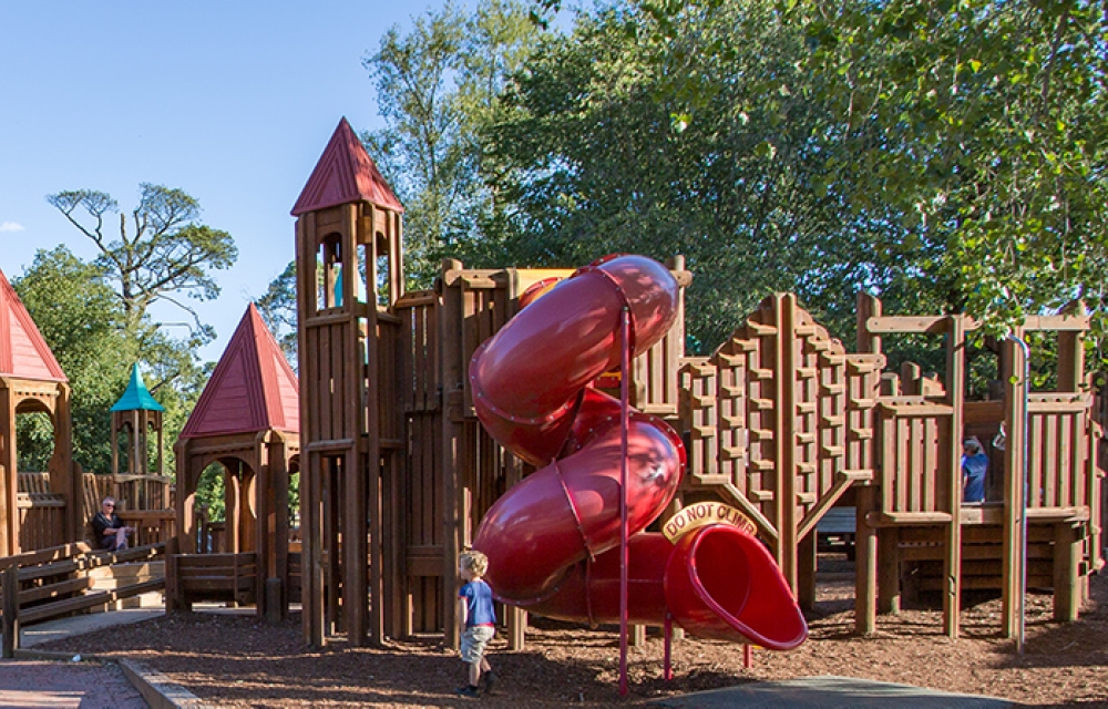 Kids playing at playground